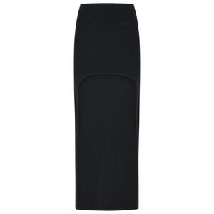 Courreges Long Skirt In Black Viscose Blend Women